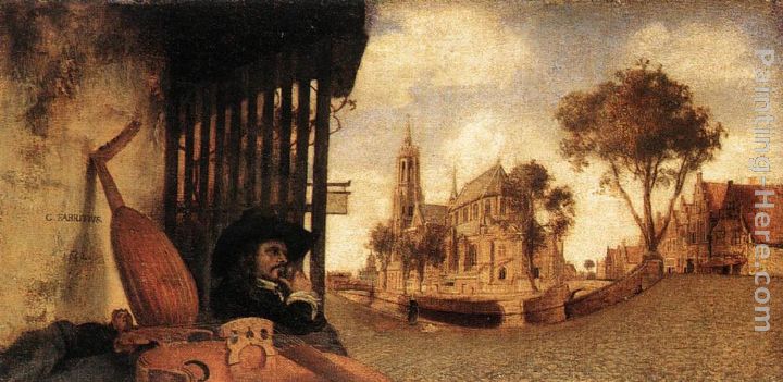 View of the City of Delft painting - Carel Fabritius View of the City of Delft art painting